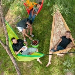 LA SIESTA Doppel-Reisehängematte Colibri 3.0, Palm, Bis 180 Kg, Reißfest, Leicht -Fashion Garden Store 3940200285 Doppel Reisehaengematte Colibri 3 0 Palm Nylon Stoff 3 61192