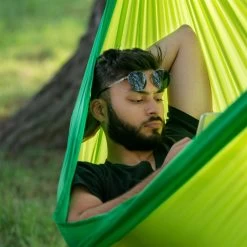 LA SIESTA Doppel-Reisehängematte Colibri 3.0, Palm, Bis 180 Kg, Reißfest, Leicht -Fashion Garden Store 3940200285 Doppel Reisehaengematte Colibri 3 0 Palm Nylon Stoff 8 61187