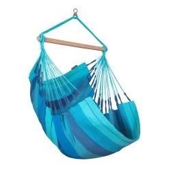 LA SIESTA Hängesessel 'Habana Lagoon', Blau, Bio-Baumwolle, 145 X 105 Cm