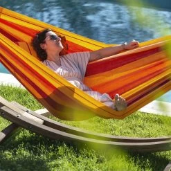 LA SIESTA Hängematte 'Modesta', Volcano 8 LA SIESTA Hängematte 'Modesta', Volcano -Fashion Garden Store 3940200332 Doppel Haengematte Modesta Volcano Bio Baumwolle 7 106096