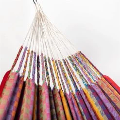 LA SIESTA Doppel-Hängematte 'Modesta', Flowers, 350 X 160 Cm -Fashion Garden Store 3940200339 Doppel Haengematte Flora Flowers Bio Baumwolle 4 106120