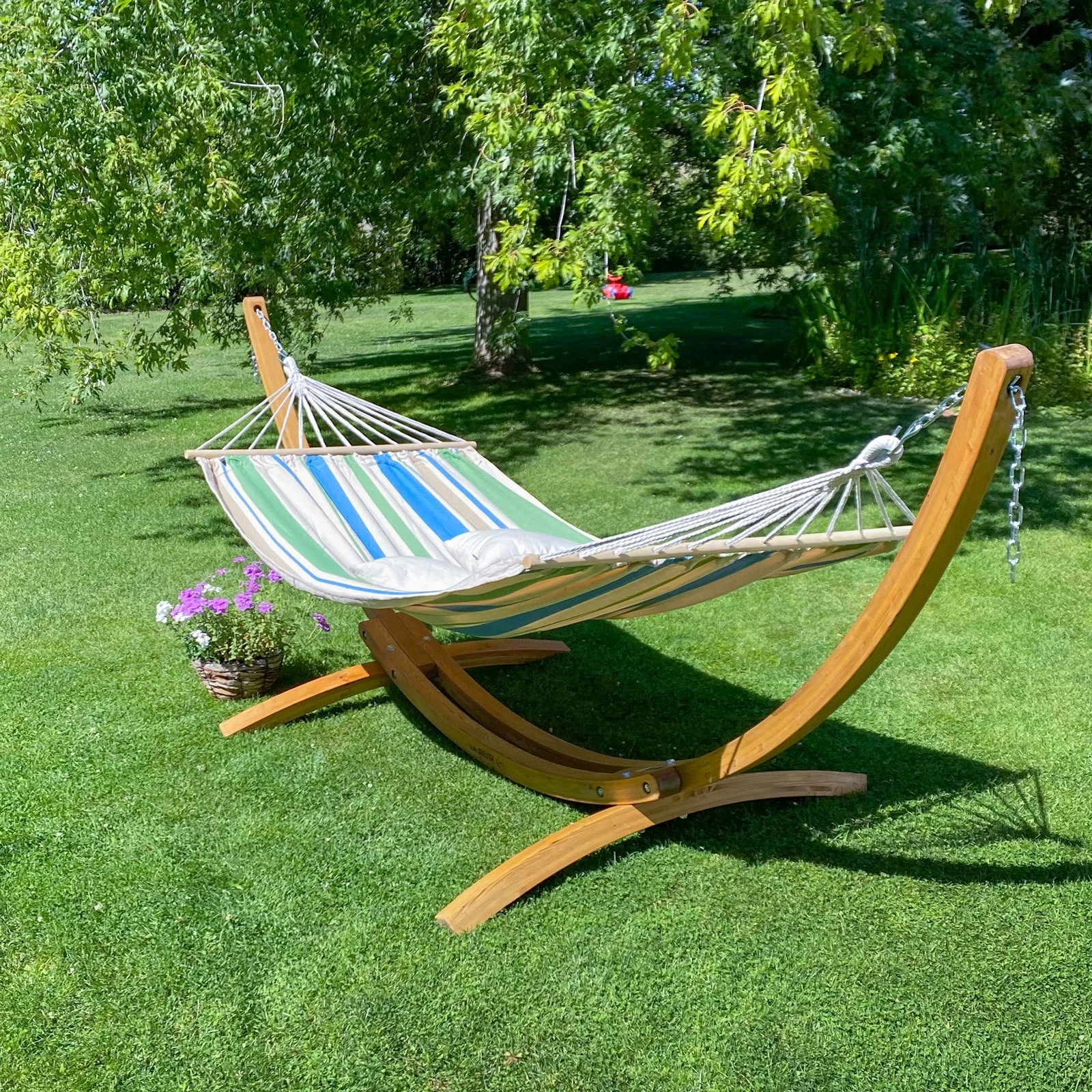 Single Stabhängematte & Gestell, Green Bay 4 Single Stabhängematte & Gestell, Green Bay – Bild 2