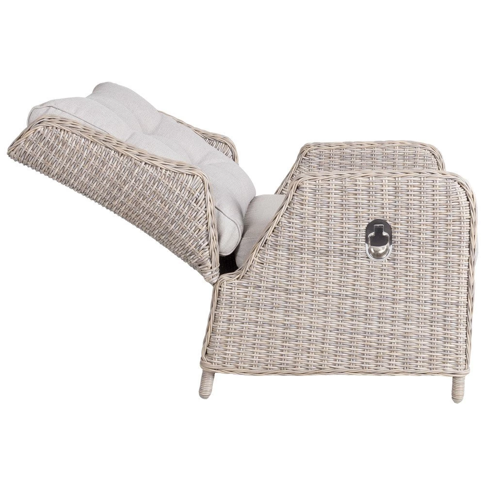 Kölle Geflecht-Sessel Jumbo Inkl. Hocker, Mit Auflage – Bild 4