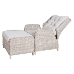 Kölle Geflecht-Sessel Jumbo Inkl. Hocker, Mit Auflage -Fashion Garden Store 3950100895 Geflechtsessel Jumbo Koelle inkl Hocker rattanbraun inkl Auflage 06 47969