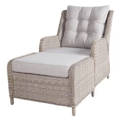 Kölle Geflecht-Sessel Jumbo Inkl. Hocker, Mit Auflage -Fashion Garden Store 3950100895 Geflechtsessel Jumbo Koelle inkl Hocker rattanbraun inkl Auflage 07 47970