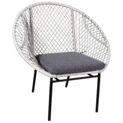 Sitzmöbelgruppe 'Nairobi' Inkl. Auflagen, 4-teilig, Grau -Fashion Garden Store 3950101014 Alu Geflechtgruppe Nairobi 4tlg grau inkl Kissen 12 86026