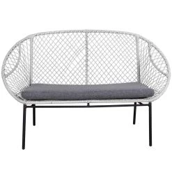 Sitzmöbelgruppe 'Nairobi' Inkl. Auflagen, 4-teilig, Grau -Fashion Garden Store 3950101014 Alu Geflechtgruppe Nairobi 4tlg grau inkl Kissen 2 86025