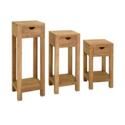 Yoga Tisch Blumensäule Aus Holz, Natur, 30 X 60 X 30 Cm -Fashion Garden Store 3980100041 YOGA Tisch Blumensaeule 60cm hoch 30x60x30cm Holz natur 52842 1