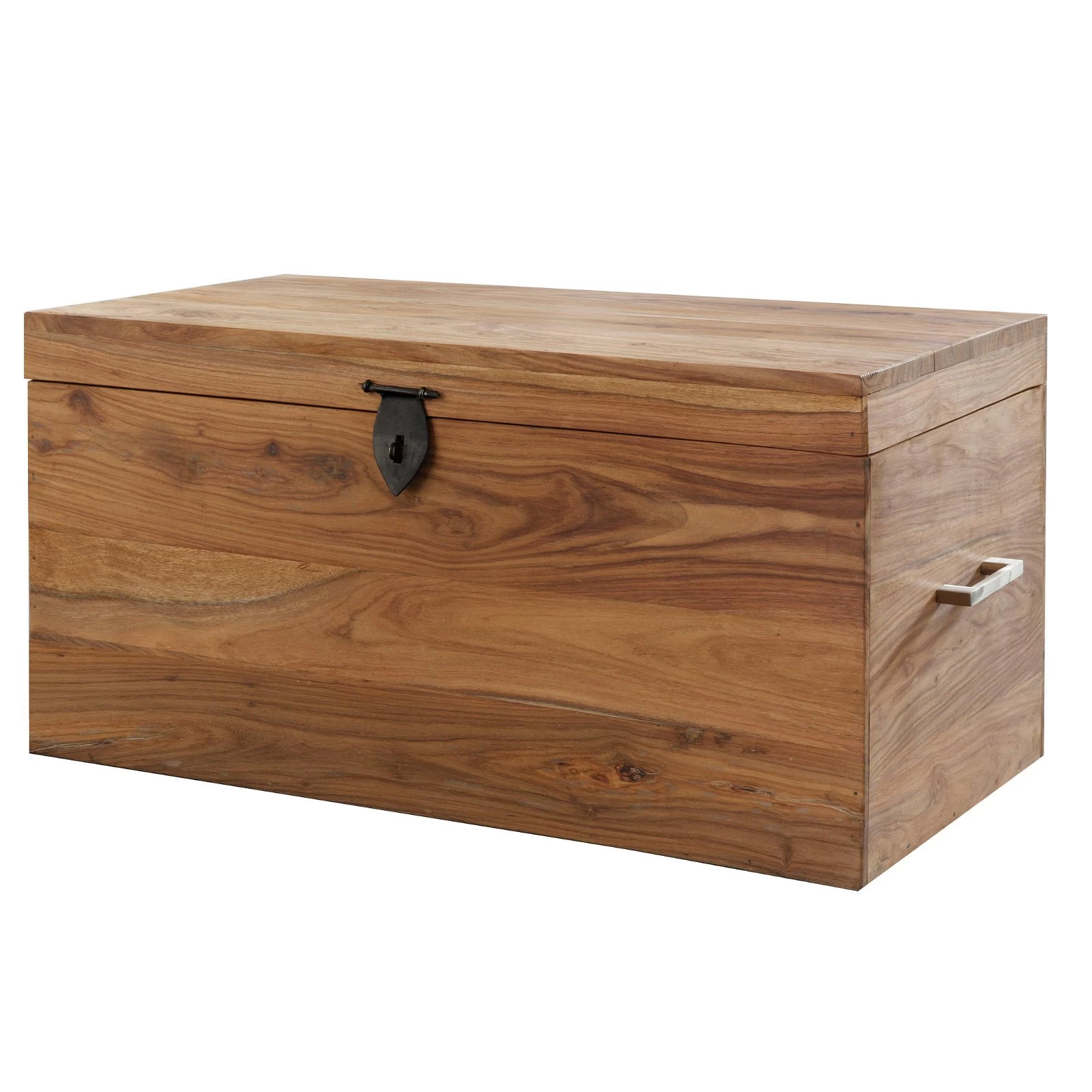 YOGA Truhe Holz Natur, Sheesham Massiv, 80x40x40cm 3 YOGA Truhe Holz Natur, Sheesham Massiv, 80x40x40cm