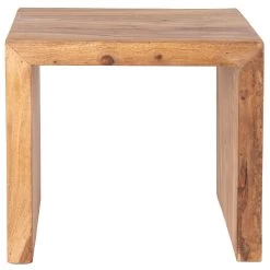 YOGA Tisch Cube Im Indischen Stil, Massives Sheeshamholz, Natur -Fashion Garden Store 3980100045 YOGA Indien Tisch Cube mittelgross 2 98060