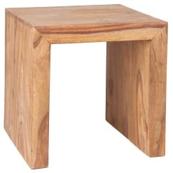 Yoga Tisch Cube Im Indischen Stil, Shishamholz, Natur, 50 X 35 X 35 Cm -Fashion Garden Store 3980100046 YOGA Indien Tisch Cube klein 3 98057