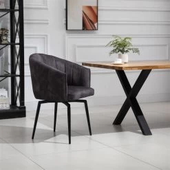 SEBA Drehstuhl 'Washington', Ebony/anthrazit, Ca. 82 X 60 X 60 Cm -Fashion Garden Store 3980100674 SEBA Drehstuhl Washington ebonyanthrazit 6 119511