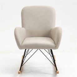 SEBA Schaukelstuhl 'Nina', Grau, Ca. 95 X 63 X 69 Cm -Fashion Garden Store 3980100676 SEBA Schaukelstuhl Nina grau Holz Buche 10 119523