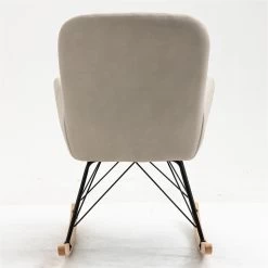 SEBA Schaukelstuhl 'Nina', Grau, Ca. 95 X 63 X 69 Cm -Fashion Garden Store 3980100676 SEBA Schaukelstuhl Nina grau Holz Buche 7 119526