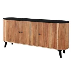 BRONX Kommode, Akazie, Ca. 175 X 40 X 75 Cm -Fashion Garden Store 3980100681 BRONX Kommode stoneschwarz Holz Akazie 2 119539