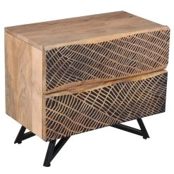 NEPTUN Nachtkästchen, Natur, Mango, Ca. 57 X 32 X 50 Cm -Fashion Garden Store 3980100692 NEPTUN Nachtkaestchen mango natur 4 119563