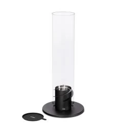 Tischfeuer SPIN 120, Höfats, Schwarz, Höhe 54 Cm -Fashion Garden Store 3990100132 SPIN 120 Tischfeuer schwarz inkl Edelstahl Nachfuelldose 1 84477