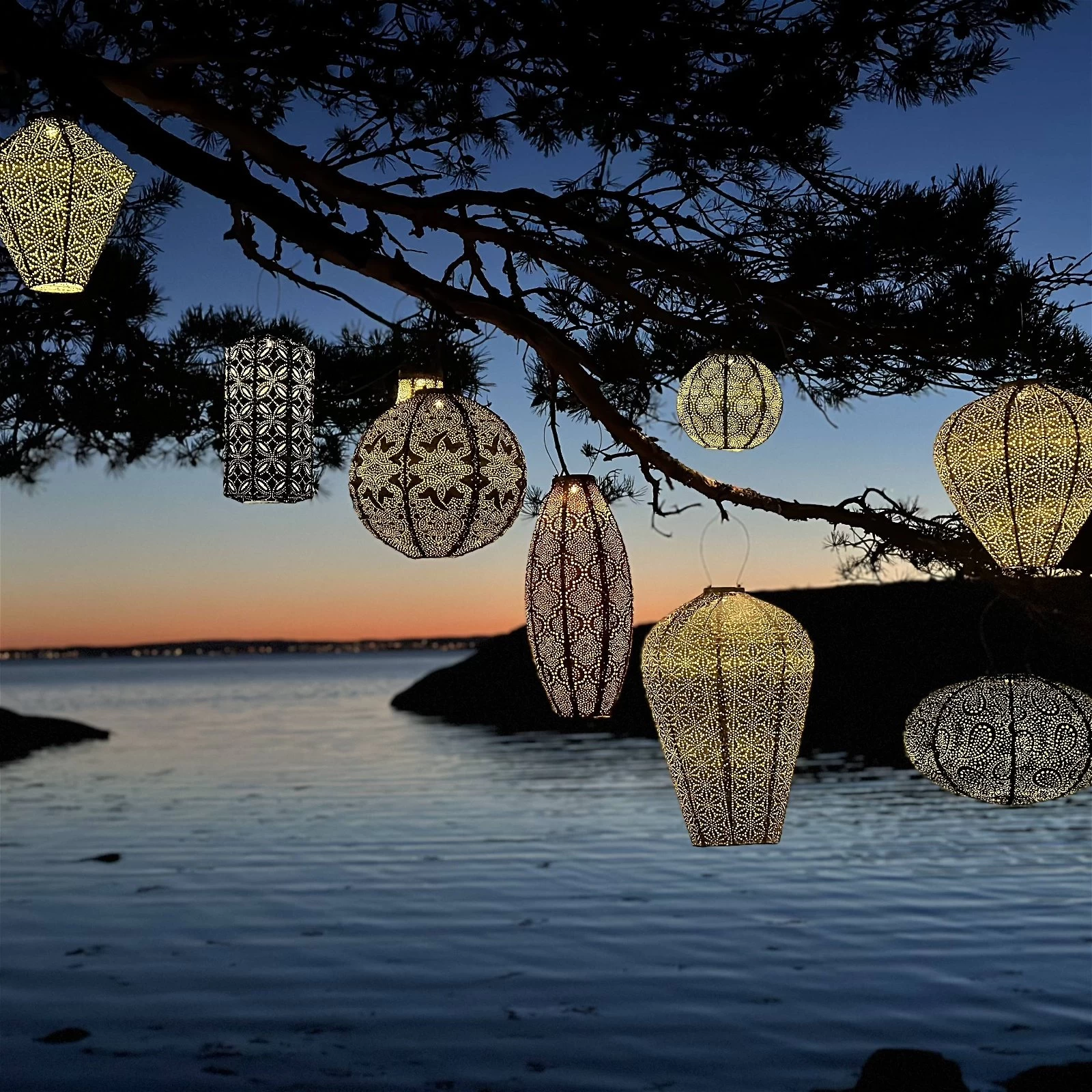 Solarlaterne 'Diamond 28', Gold, Ø 28 X 28 Cm 7 Solarlaterne 'Diamond 28', Gold, Ø 28 X 28 Cm – Bild 5