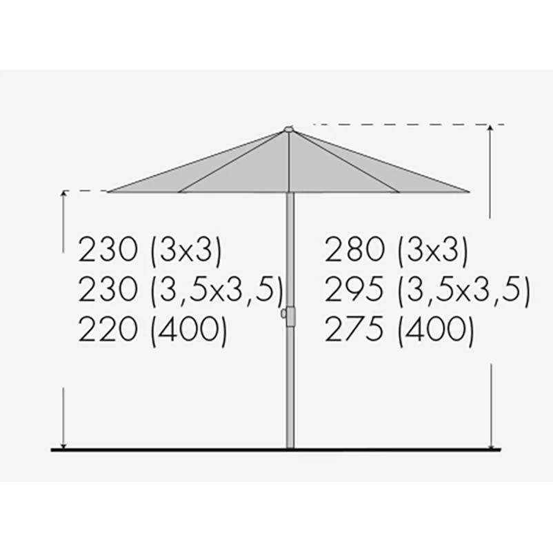 Doppler Sonnenschirm 'Alu-Expert Teleskop', 350 X 350 Cm, Natur 5 Doppler Sonnenschirm 'Alu-Expert Teleskop', 350 X 350 Cm, Natur – Bild 3