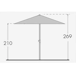 Doppler Sonnenschirm 'Sunline Waterproof', 230 X 190 Cm, Natur -Fashion Garden Store Sunline Waterproof 230x190 Abmessung 67480